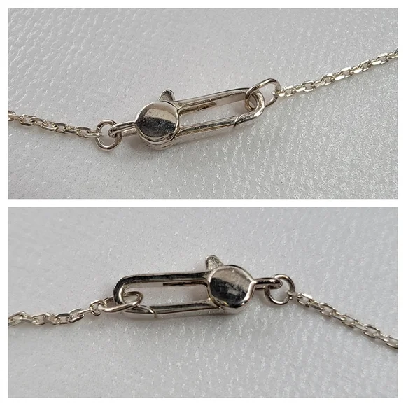 GUCCI Logo Heart Plate Silver 925 Pendant Necklace - Picture 9 of 9